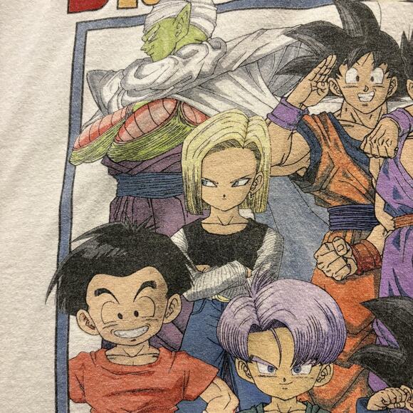 Dragon Ball Z Shirt Mens Large White Anime Graphic Goku Vegeta Piccolo Trunks - Picture 7 of 12